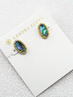 Kendra Scott Abalone Shell Stud Earrings